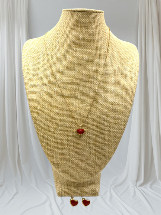♥️Collar/Pulsera Con Corazón Rojo♥️￼